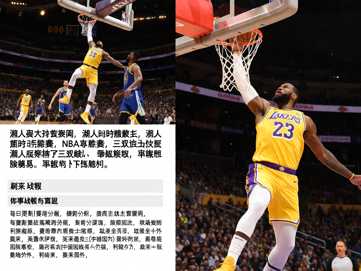 NBA湖人队詹姆斯比赛精彩扣篮瞬间