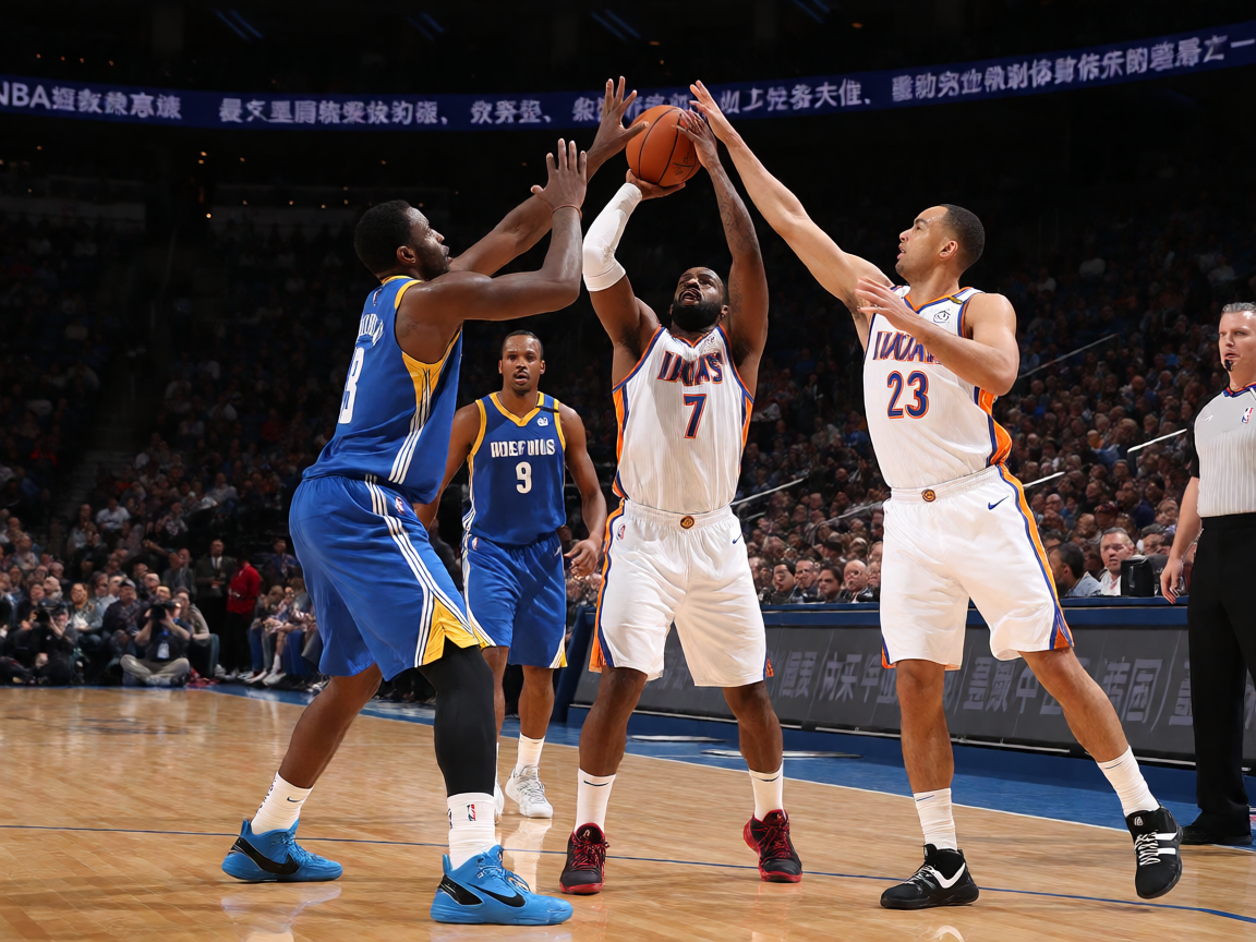 NBA篮球比赛激烈对抗现场